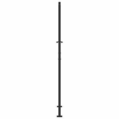 Garden Gate Black 100x200 cm Steel Leaf Design