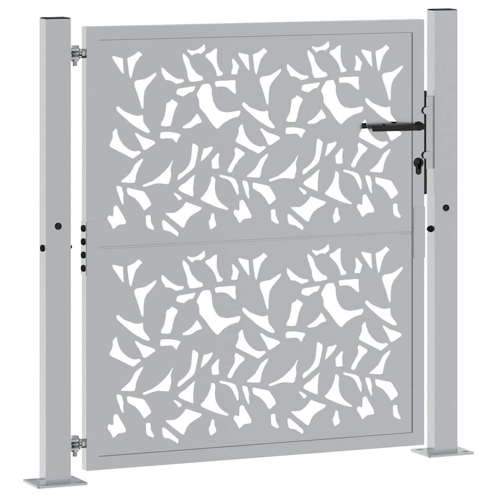 Garden Gate 100x100 cm Weathering Steel Leaf Design