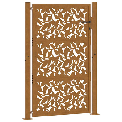 Garden Gate 100x150 cm Weathering Steel Leaf Design