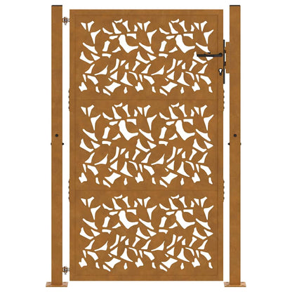 Garden Gate 100x150 cm Weathering Steel Leaf Design