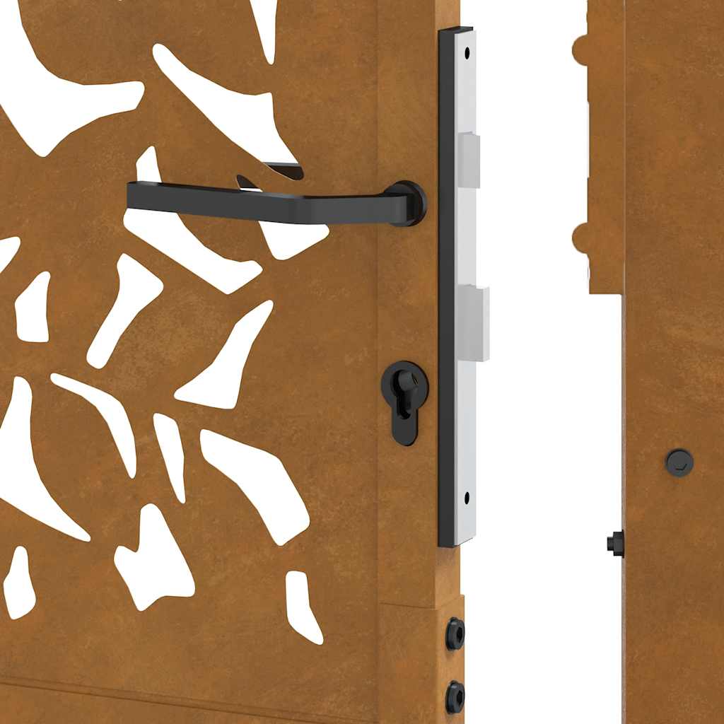 Garden Gate 100x150 cm Weathering Steel Leaf Design