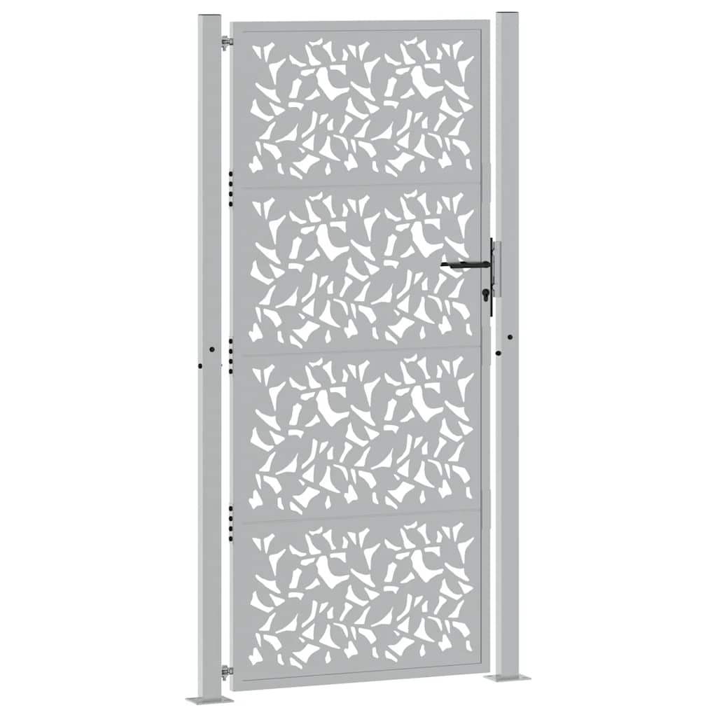 Garden Gate 100x200 cm Weathering Steel Leaf Design