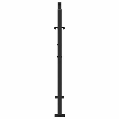 Garden Gate Black 100x100 cm Steel Wave  Design