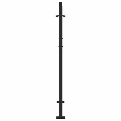 Garden Gate Black 100x125 cm Steel Wave  Design