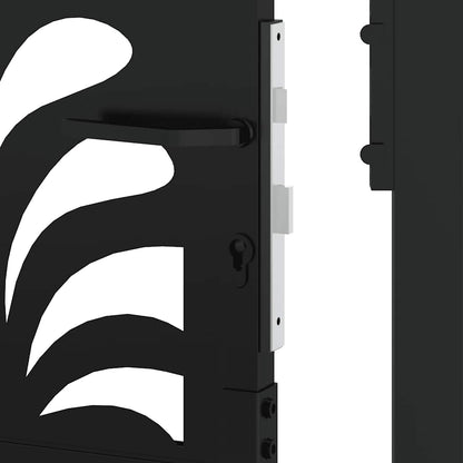 Garden Gate Black 100x150 cm Steel Wave  Design