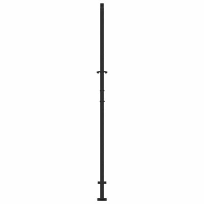 Garden Gate Black 100x200 cm Steel Wave  Design