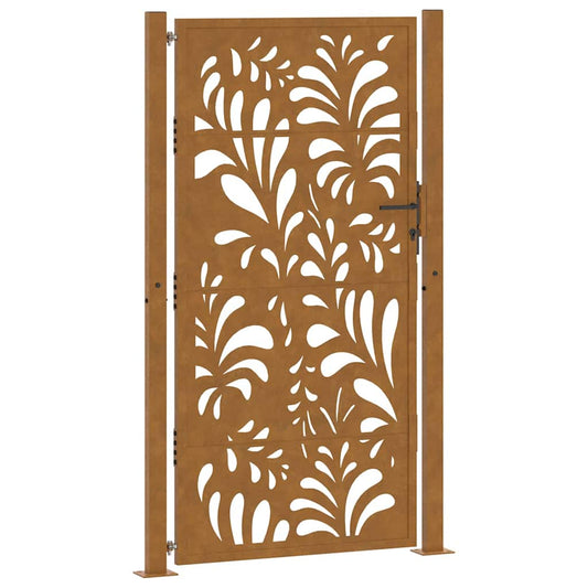 Garden Gate 100x200 cm Weathering Steel Wave Design
