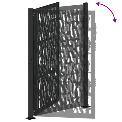 Garden Gate Black 100x150 cm Steel Trace  Design