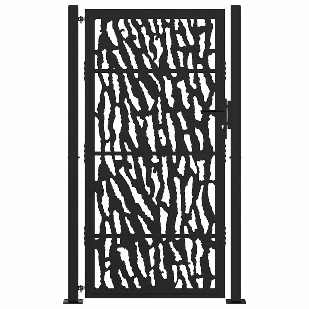 Garden Gate Black 100x175 cm Steel Trace  Design