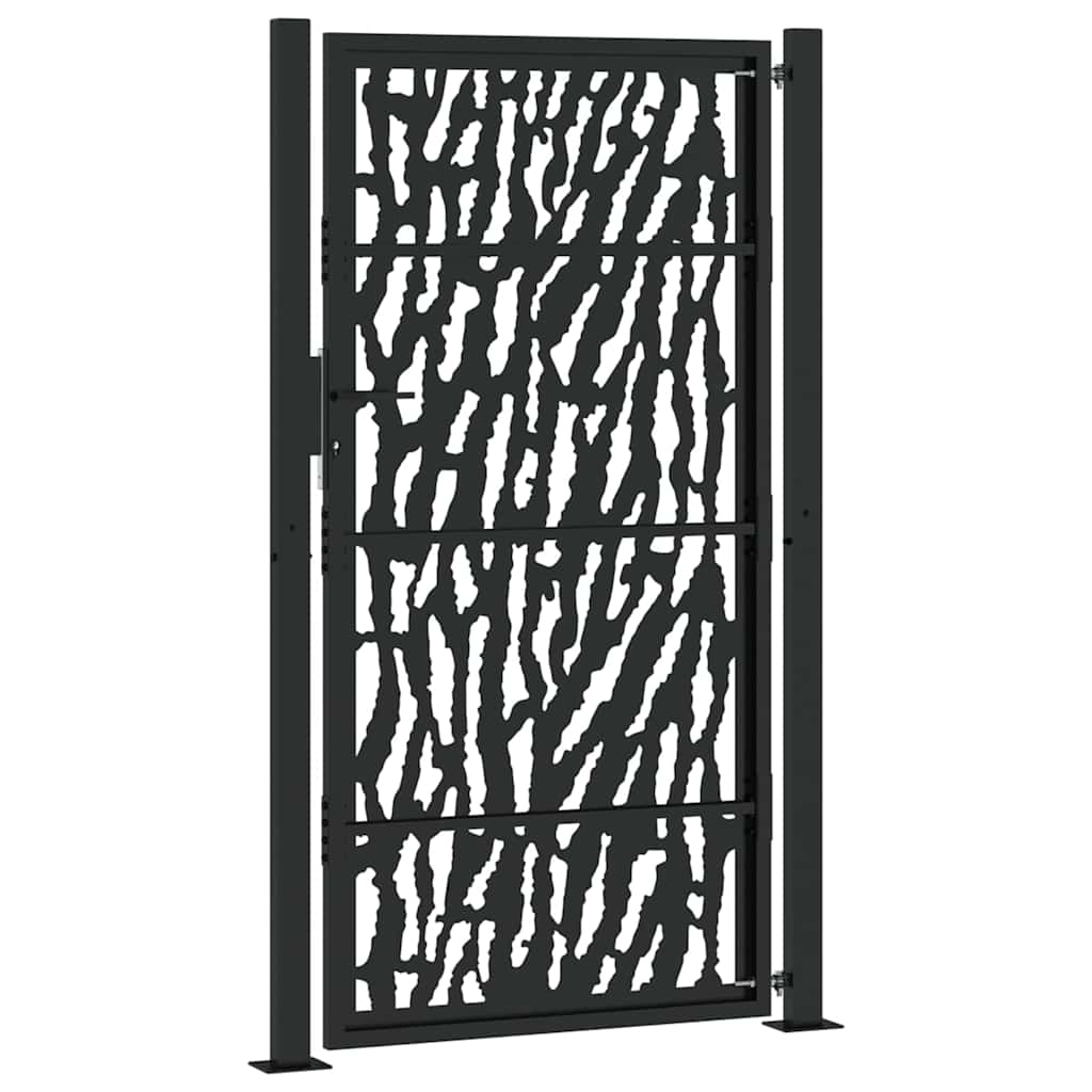 Garden Gate Black 100x175 cm Steel Trace  Design