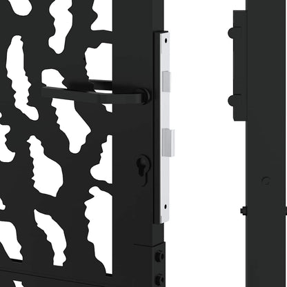 Garden Gate Black 100x175 cm Steel Trace  Design
