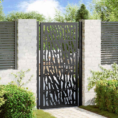 Garden Gate Black 100x175 cm Steel Trace  Design