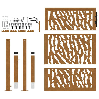 Garden Gate 100x150 cm Weathering Steel Trace Design
