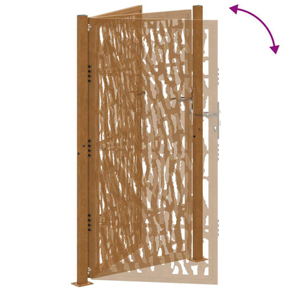 Garden Gate 100x175 cm Weathering Steel Trace Design
