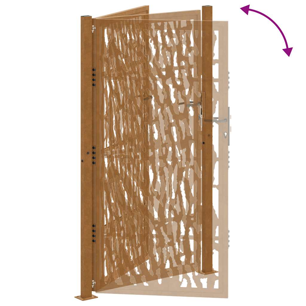Garden Gate 100x200 cm Weathering Steel Trace Design