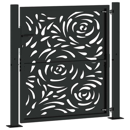 Garden Gate Black 100x100 cm Steel Flame  Design