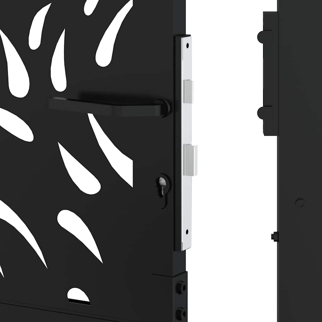 Garden Gate Black 100x100 cm Steel Flame  Design