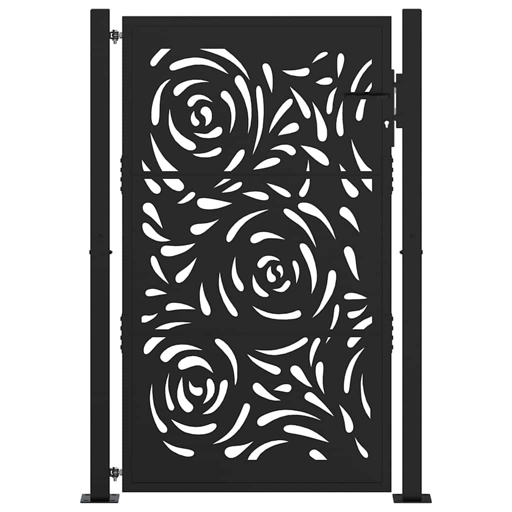 Garden Gate Black 100x150 cm Steel Flame  Design