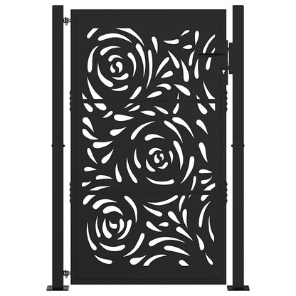 Garden Gate Black 100x150 cm Steel Flame  Design