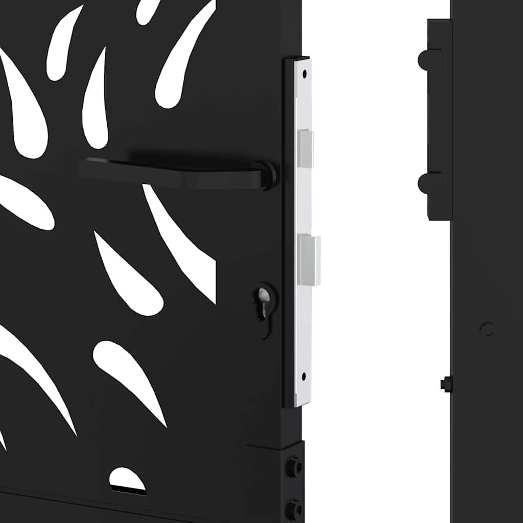 Garden Gate Black 100x150 cm Steel Flame  Design
