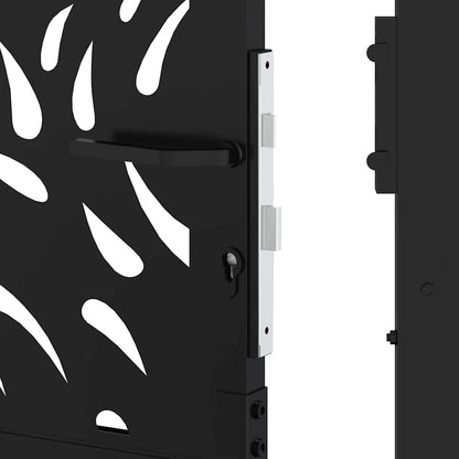 Garden Gate Black 100x150 cm Steel Flame  Design
