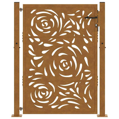 Garden Gate 100x150 cm Weathering Steel Flame Design