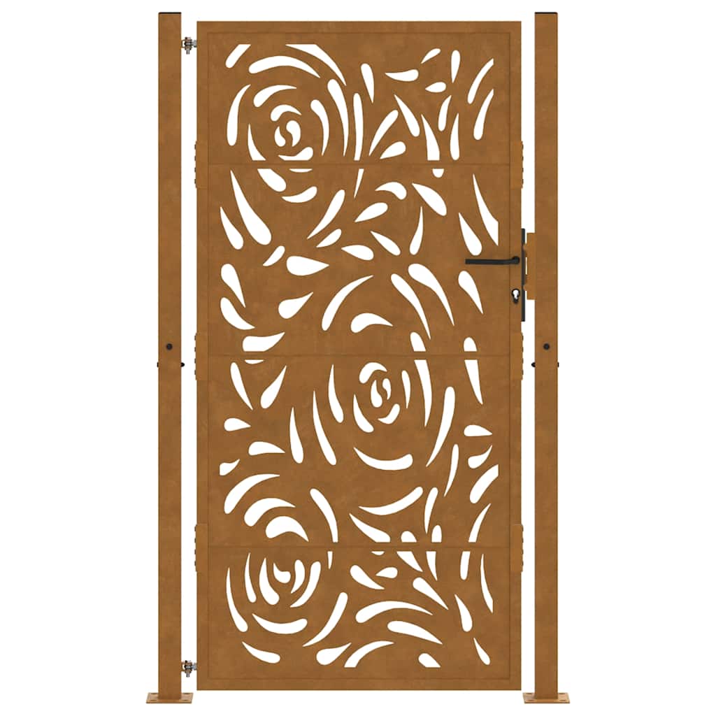 Garden Gate 100x175 cm Weathering Steel Flame Design