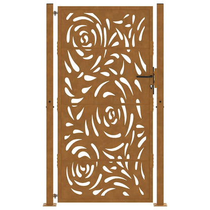 Garden Gate 100x175 cm Weathering Steel Flame Design