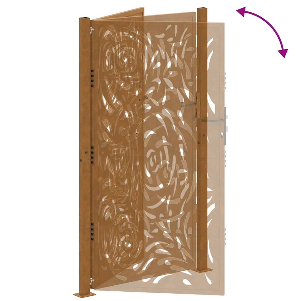 Garden Gate 100x175 cm Weathering Steel Flame Design