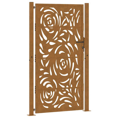 Garden Gate 100x200 cm Weathering Steel Flame Design