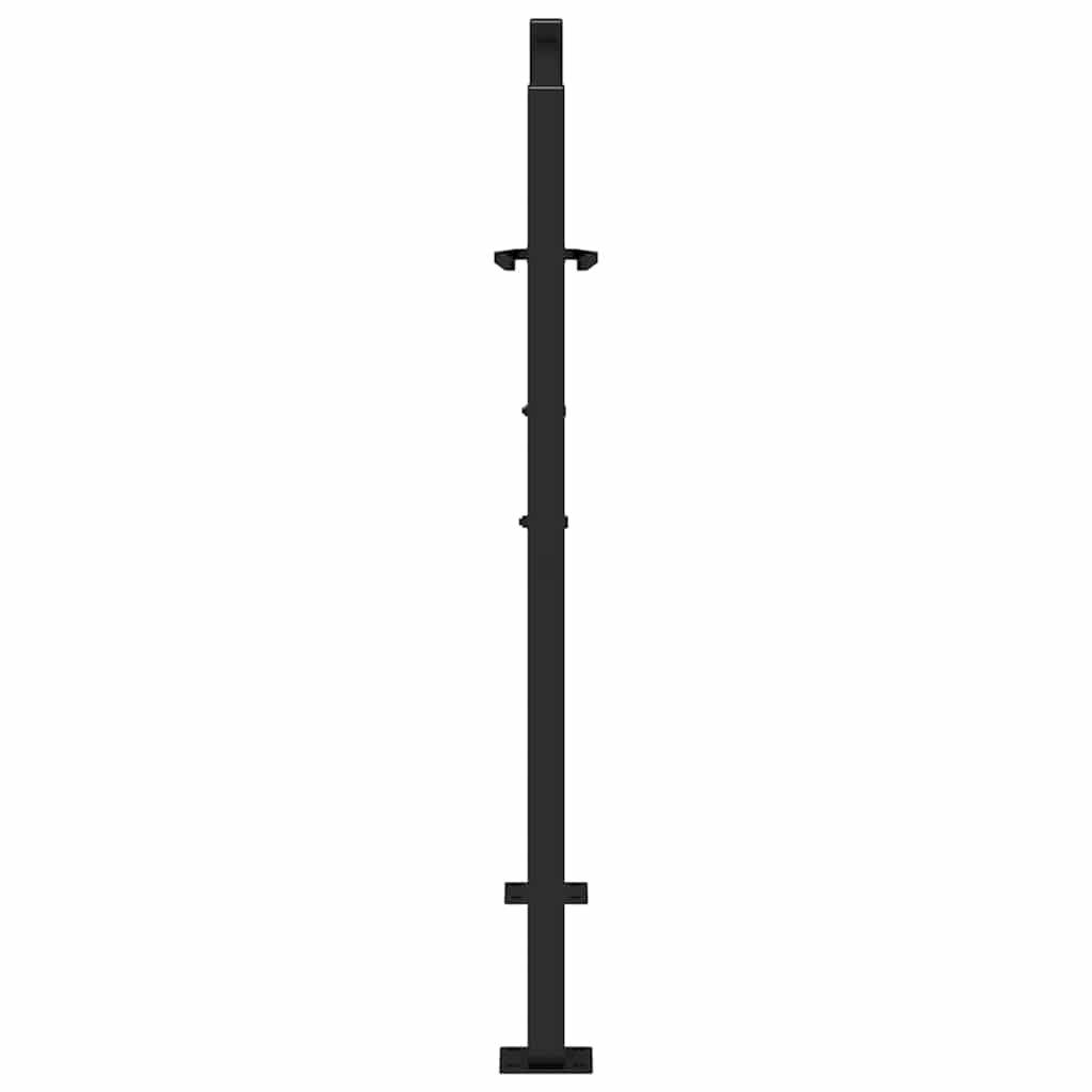 Garden Gate Black 100x100 cm Steel Cross  Design