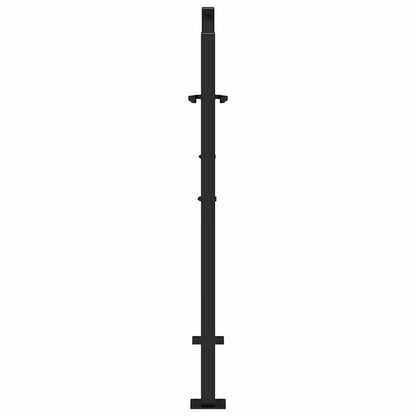 Garden Gate Black 100x100 cm Steel Cross  Design
