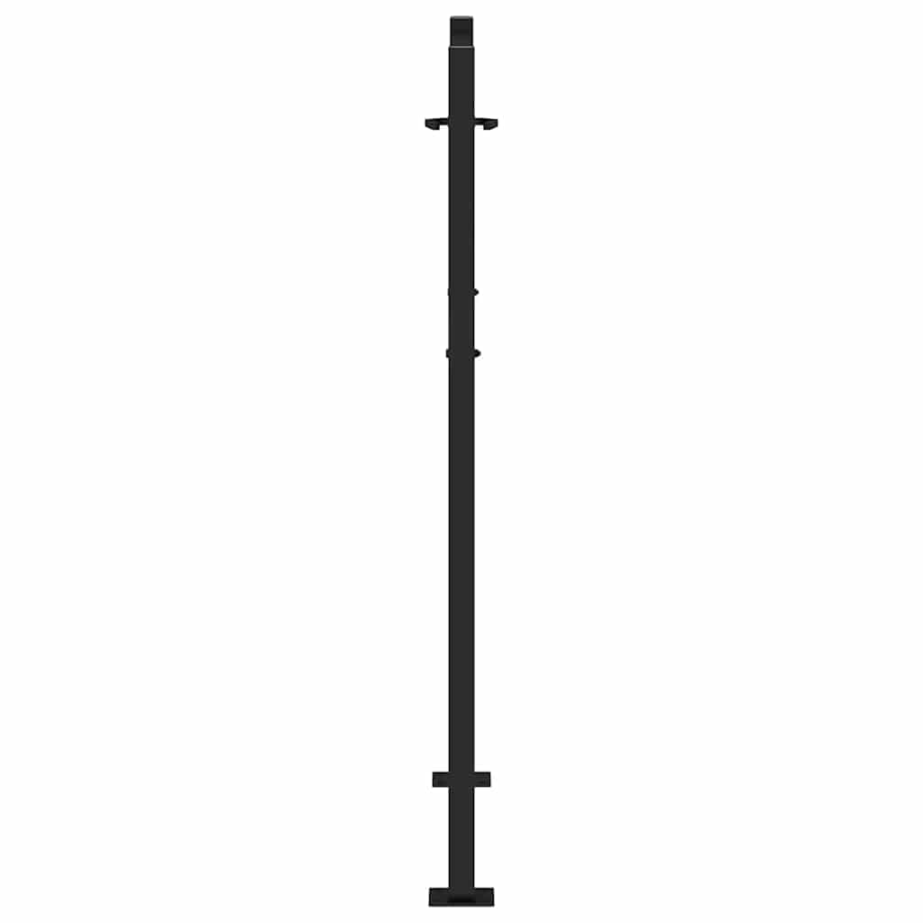 Garden Gate Black 100x125 cm Steel Cross  Design