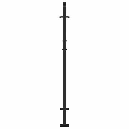 Garden Gate Black 100x125 cm Steel Cross  Design