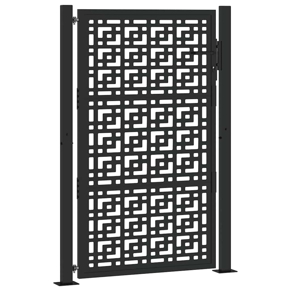 Garden Gate Black 100x150 cm Steel Cross  Design
