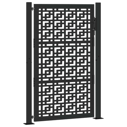 Garden Gate Black 100x150 cm Steel Cross  Design