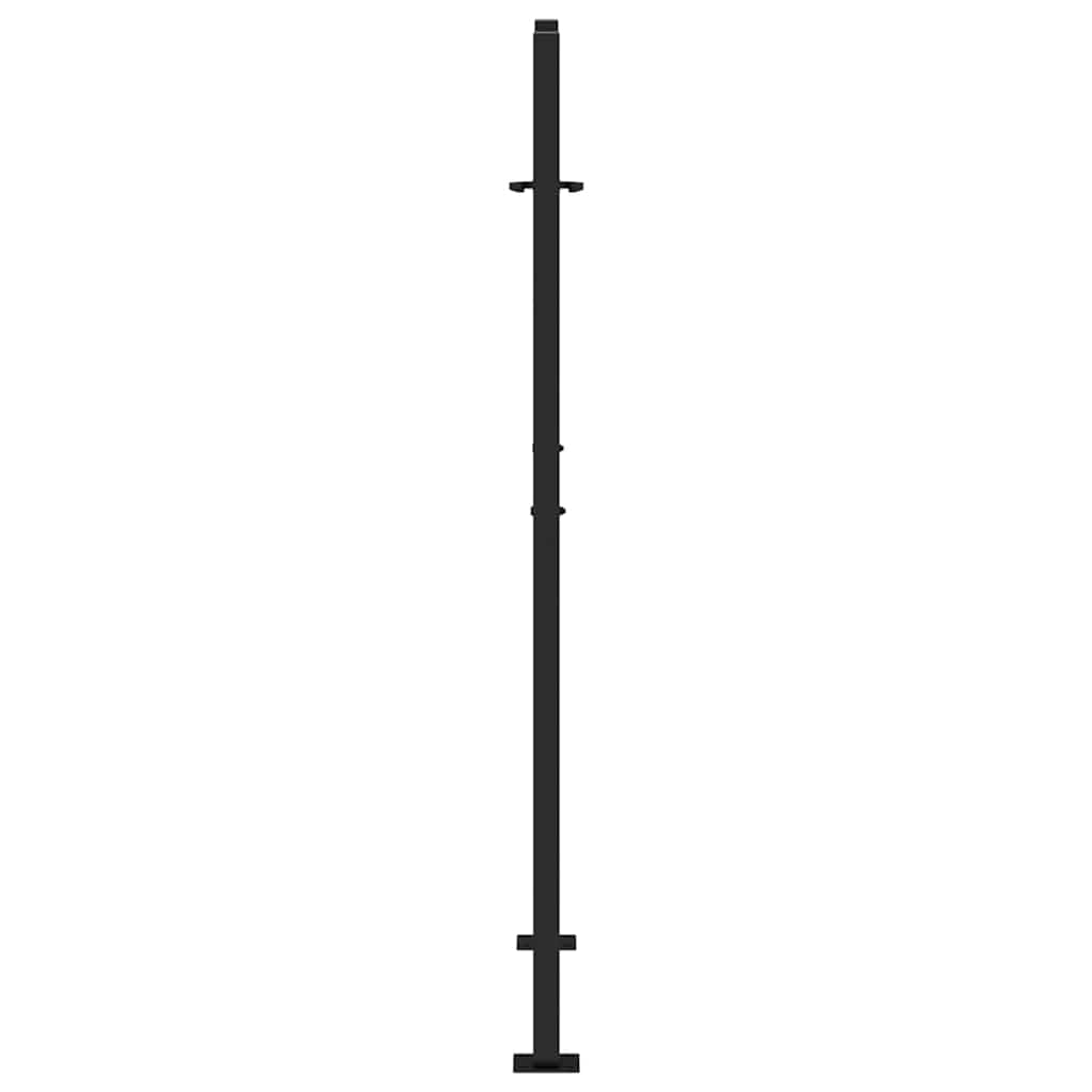 Garden Gate Black 100x150 cm Steel Cross  Design