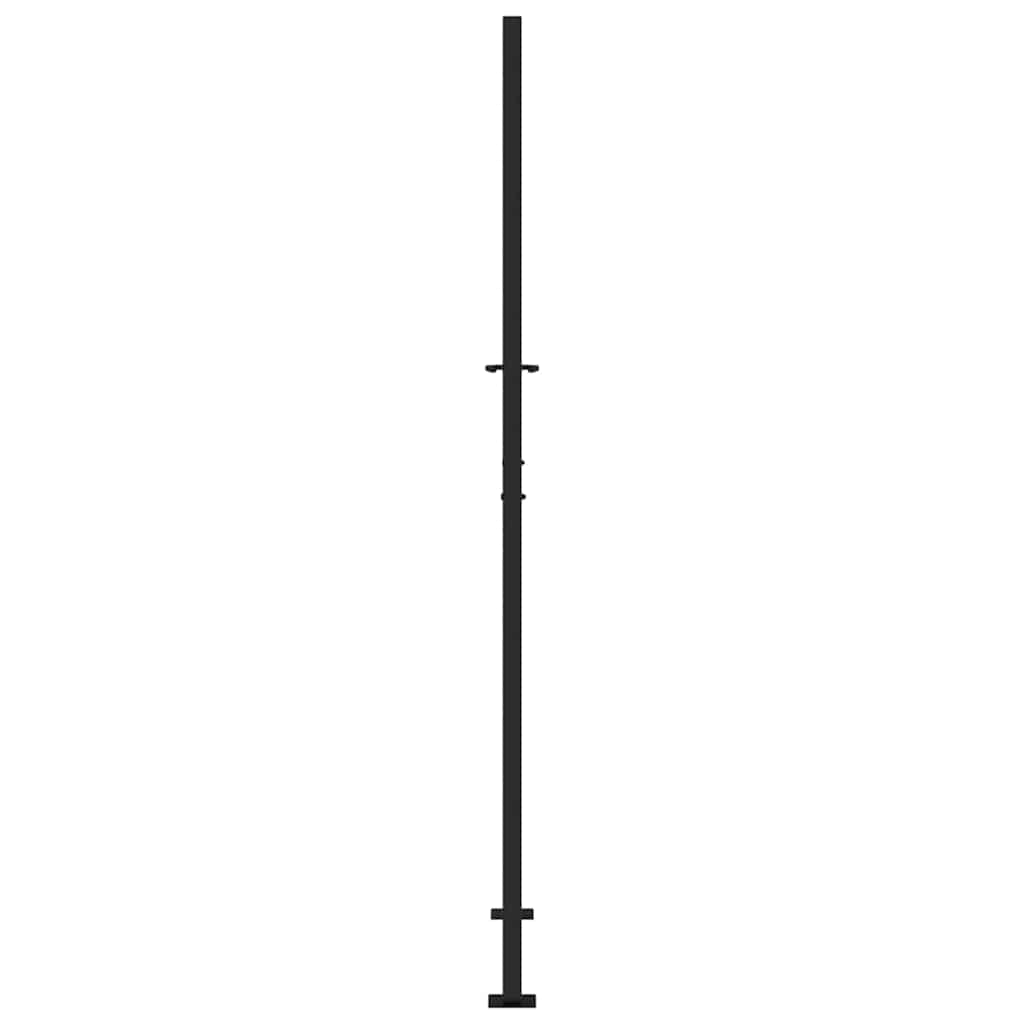 Garden Gate Black 100x200 cm Steel Cross  Design