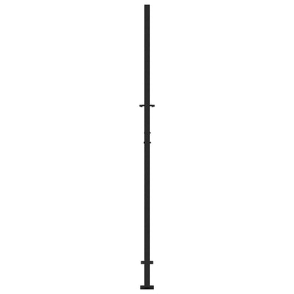 Garden Gate Black 100x200 cm Steel Cross  Design