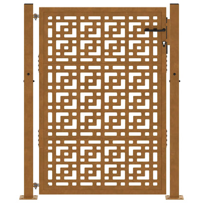 Garden Gate 100x125 cm Weathering Steel Cross Design
