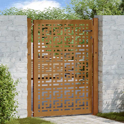 Garden Gate 100x125 cm Weathering Steel Cross Design