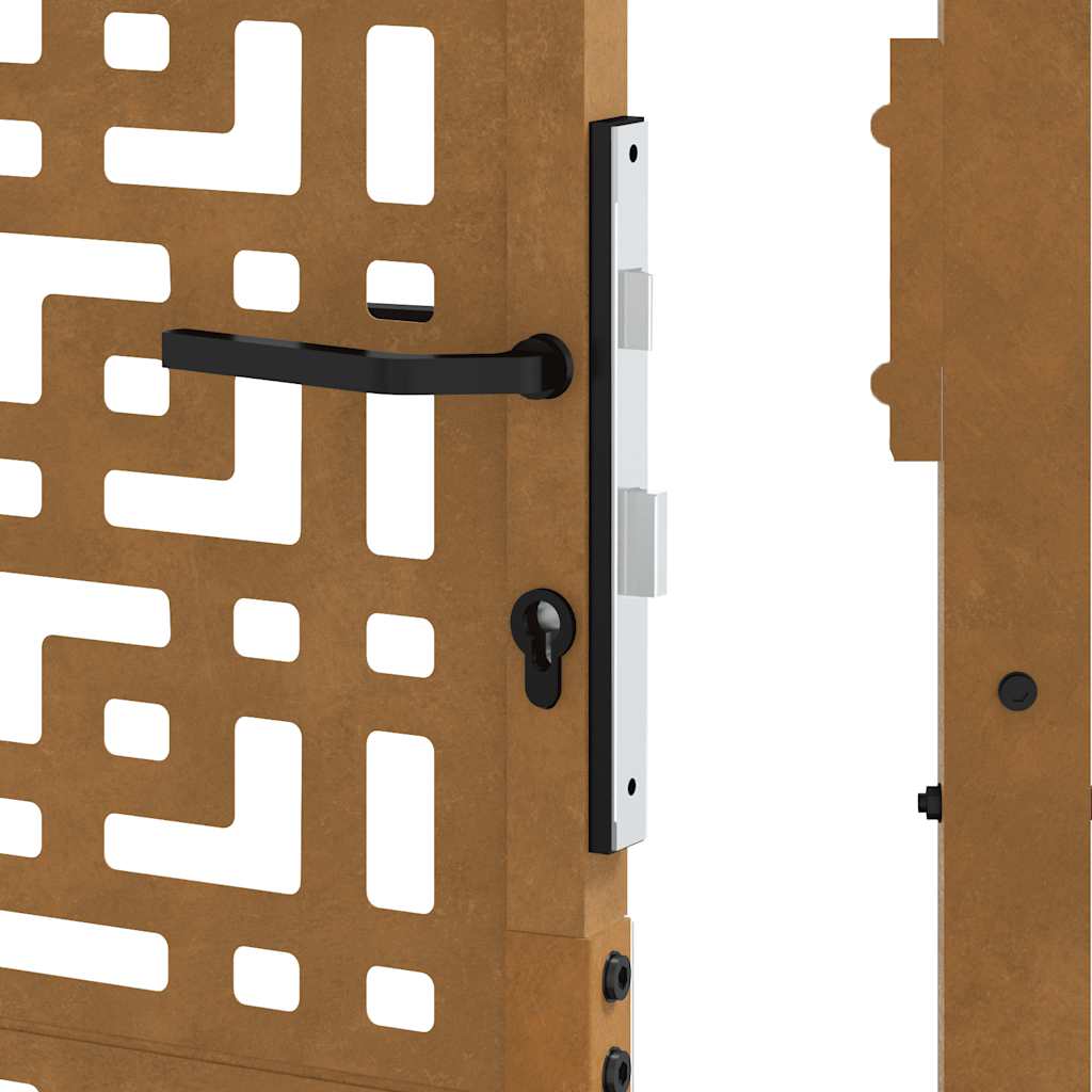 Garden Gate 100x150 cm Weathering Steel Cross Design