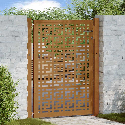 Garden Gate 100x150 cm Weathering Steel Cross Design