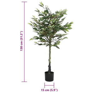 Artificial Ficus Tree 480 Leaves 130 cm Green