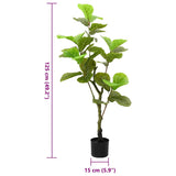 Artificial Ficus Tree 30 Leaves 125 cm Green