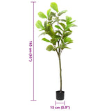 Artificial Ficus Tree 48 Leaves 165 cm Green