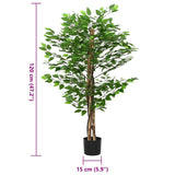 Artificial Ficus Plant 788 Leaves 120 cm Green