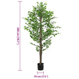 Artificial Ficus Plant 1260 Leaves 200 cm Green