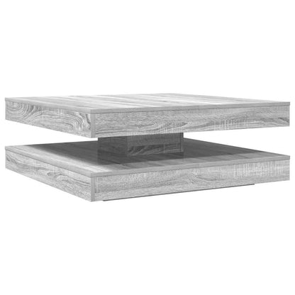 Coffee Table 360-Degree Rotatable Grey Sonoma 90x90x34.5 cm
