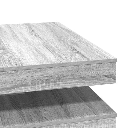 Coffee Table 360-Degree Rotatable Grey Sonoma 90x90x34.5 cm